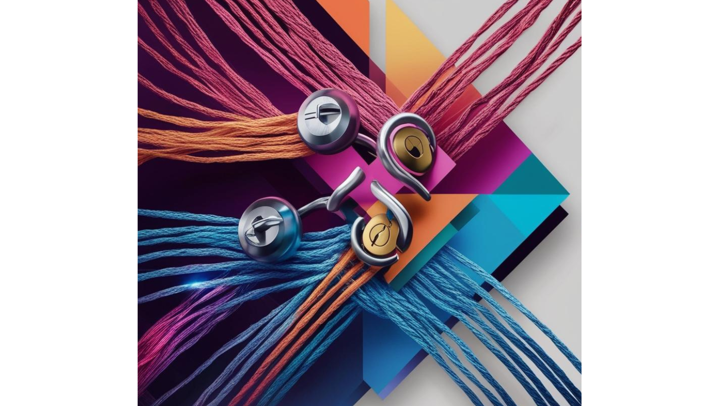 An image of coloured threads of various colours representing the differences of personality and the ennegeagram types